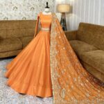 Rust Orange Lehenga
