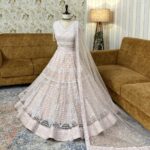 Nude Pearl Embroided Lehenga