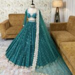 Green Two Tier Lehenga